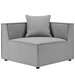 Saybrook Outdoor Patio Upholstered 2-Piece Sectional Sofa Loveseat - Gray - MOD12626