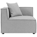 Saybrook Outdoor Patio Upholstered 2-Piece Sectional Sofa Loveseat - Gray - MOD12626