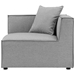 Saybrook Outdoor Patio Upholstered 2-Piece Sectional Sofa Loveseat - Gray - MOD12626