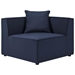 Saybrook Outdoor Patio Upholstered 2-Piece Sectional Sofa Loveseat - Navy - MOD12628