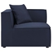 Saybrook Outdoor Patio Upholstered 2-Piece Sectional Sofa Loveseat - Navy - MOD12628