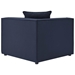 Saybrook Outdoor Patio Upholstered 2-Piece Sectional Sofa Loveseat - Navy - MOD12628