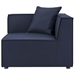 Saybrook Outdoor Patio Upholstered 2-Piece Sectional Sofa Loveseat - Navy - MOD12628