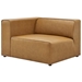 Mingle Vegan Leather 4-Piece Sectional Sofa - Tan - MOD12777