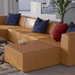 Mingle Vegan Leather 4-Piece Sofa and 2 Ottomans Set - Tan - MOD12779