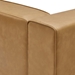 Mingle Vegan Leather 4-Piece Sofa and 2 Ottomans Set - Tan - MOD12779