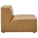 Mingle Vegan Leather 4-Piece Sofa and 2 Ottomans Set - Tan - MOD12779