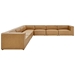 Mingle Vegan Leather 7-Piece Sectional Sofa - Tan - Style A - MOD12794