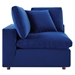 Commix Down Filled Overstuffed Performance Velvet Loveseat - Navy - MOD12811