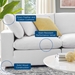 Commix Down Filled Overstuffed Performance Velvet 4-Piece Sectional Sofa - White - MOD12814