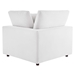 Commix Down Filled Overstuffed Performance Velvet 4-Piece Sectional Sofa - White - MOD12814