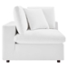 Commix Down Filled Overstuffed Performance Velvet 4-Piece Sectional Sofa - White - MOD12814