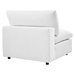 Commix Down Filled Overstuffed Performance Velvet 4-Piece Sectional Sofa - White - MOD12814