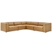 Mingle Vegan Leather 5-Piece Sectional Sofa - Tan - MOD12832