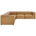 Mingle Vegan Leather 5-Piece Sectional Sofa - Tan - MOD12832