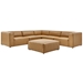 Mingle Vegan Leather 6-Piece Furniture Set - Tan - MOD12834