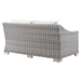 Conway Outdoor Patio Wicker Rattan Loveseat - Light Gray White - MOD12887