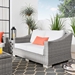 Conway Outdoor Patio Wicker Rattan Loveseat - Light Gray White - MOD12887