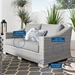 Conway Outdoor Patio Wicker Rattan Loveseat - Light Gray Gray - MOD12895