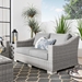 Conway Outdoor Patio Wicker Rattan Loveseat - Light Gray Gray - MOD12895