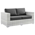 Convene Outdoor Patio Loveseat - Light Gray Charcoal