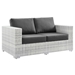 Convene Outdoor Patio Loveseat - Light Gray Charcoal - MOD13030