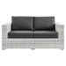 Convene Outdoor Patio Loveseat - Light Gray Charcoal - MOD13030