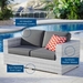 Convene Outdoor Patio Loveseat - Light Gray Charcoal - MOD13030