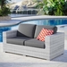 Convene Outdoor Patio Loveseat - Light Gray Charcoal - MOD13030