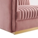 Sanguine Channel Tufted Performance Velvet Modular Sectional Sofa Loveseat - Dusty Rose - MOD13064