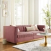 Sanguine Channel Tufted Performance Velvet Modular Sectional Sofa Loveseat - Dusty Rose - MOD13064