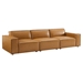 Restore Vegan Leather 3-Piece Sofa - Tan - MOD13274