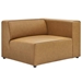 Mingle Vegan Leather 3-Piece Sectional Sofa - Tan - MOD13297