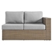 Convene Outdoor Patio Right-Arm Loveseat - Cappuccino Gray - MOD13346