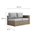 Convene Outdoor Patio Right-Arm Loveseat - Cappuccino Gray - MOD13346