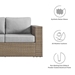 Convene Outdoor Patio Right-Arm Loveseat - Cappuccino Gray - MOD13346