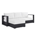 Tahoe Outdoor Patio Powder-Coated Aluminum 2-Piece Left-Facing Chaise Sectional Sofa Set - Gray White - MOD9314