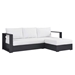 Tahoe Outdoor Patio Powder-Coated Aluminum 2-Piece Right-Facing Chaise Sectional Sofa Set - Gray White - MOD9331