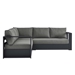 Tahoe Outdoor Patio Powder-Coated Aluminum 3-Piece Sectional Sofa Set - Gray Charcoal - MOD9333