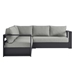 Tahoe Outdoor Patio Powder-Coated Aluminum 3-Piece Sectional Sofa Set - Gray Gray - MOD9334