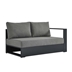 Tahoe Outdoor Patio Powder-Coated Aluminum Modular Right-Facing Loveseat - Gray Charcoal