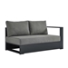 Tahoe Outdoor Patio Powder-Coated Aluminum Modular Right-Facing Loveseat - Gray Charcoal - MOD9380