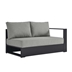 Tahoe Outdoor Patio Powder-Coated Aluminum Modular Right-Facing Loveseat - Gray Gray