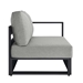 Tahoe Outdoor Patio Powder-Coated Aluminum Modular Right-Facing Loveseat - Gray Gray - MOD9381