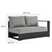 Tahoe Outdoor Patio Powder-Coated Aluminum Modular Right-Facing Loveseat - Gray Gray - MOD9381