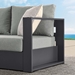 Tahoe Outdoor Patio Powder-Coated Aluminum Modular Right-Facing Loveseat - Gray Gray - MOD9381