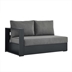 Tahoe Outdoor Patio Powder-Coated Aluminum Modular Left-Facing Loveseat - Gray Charcoal