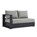 Tahoe Outdoor Patio Powder-Coated Aluminum Modular Left-Facing Loveseat - Gray Gray - MOD9391