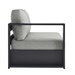 Tahoe Outdoor Patio Powder-Coated Aluminum Modular Left-Facing Loveseat - Gray Gray - MOD9391