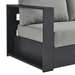 Tahoe Outdoor Patio Powder-Coated Aluminum Modular Left-Facing Loveseat - Gray Gray - MOD9391